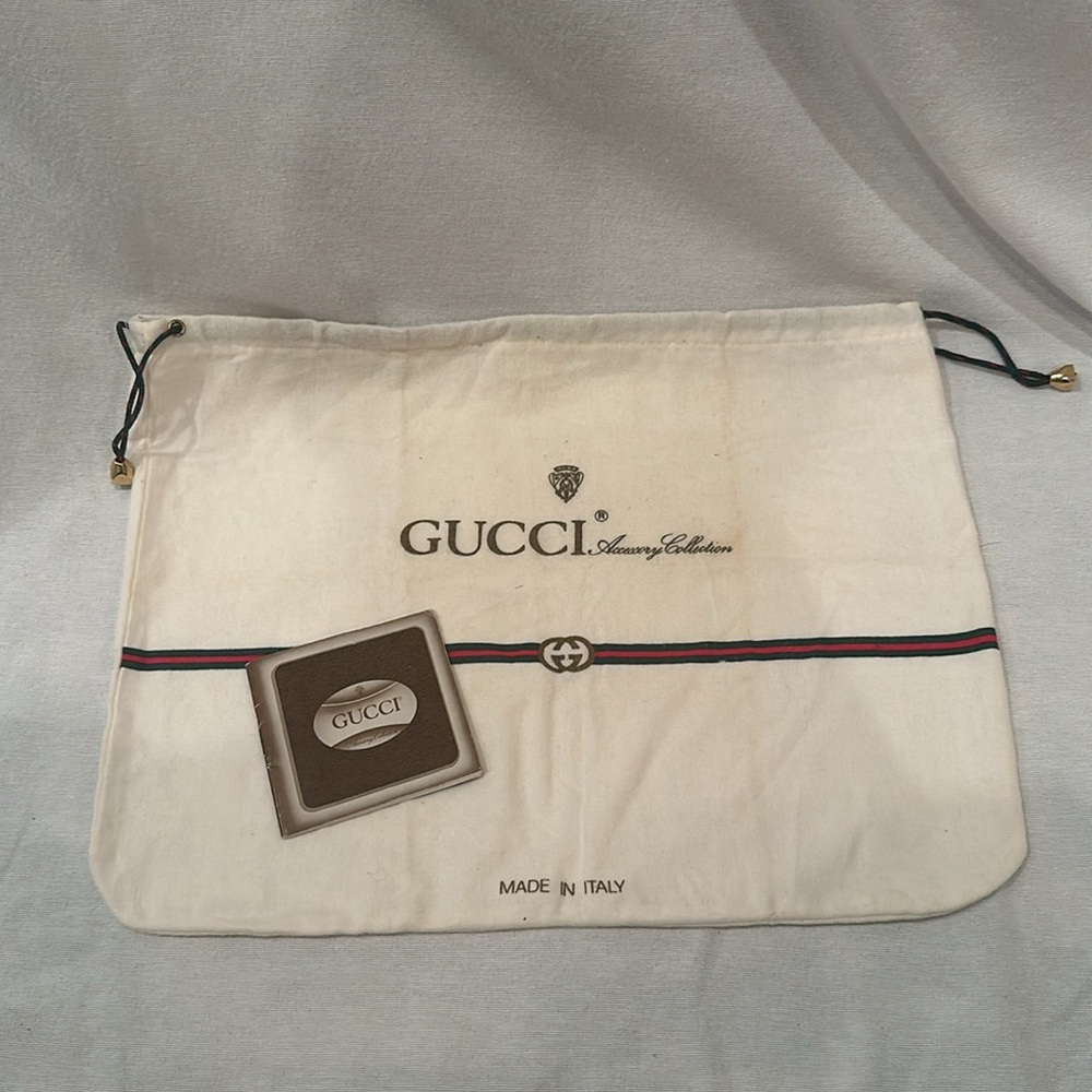 Gucci vintage 1985 GG Accessory Collection dust bag and catalog - Picture 2 of 9